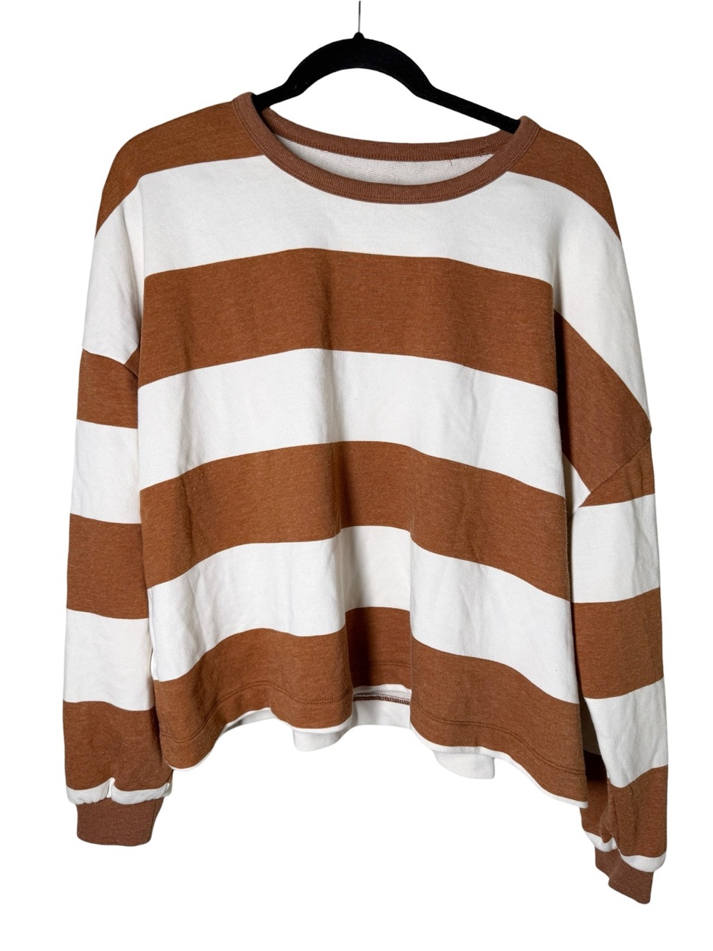 Lou & Grey Rust and White Striped Two-Piece Matched Set Size L - Picture 3 of 8